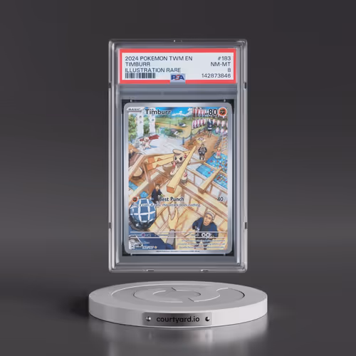 2024 Pokémon Twm EN-Twilight Masquerade #183 Timburr - Illustration Rare (PSA 8 NM-MT)