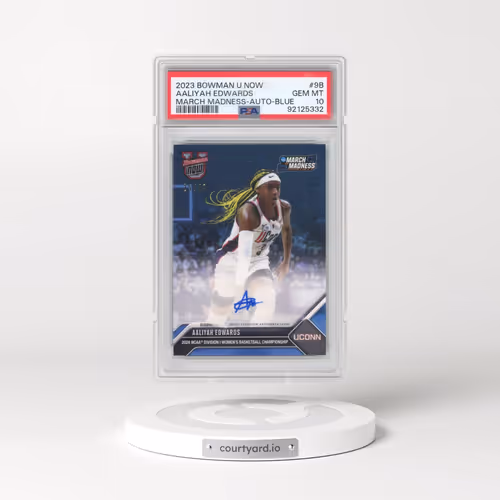 2023 Bowman U Now March Madness #9B Aaliyah Edwards - Autograph-Blue (PSA 10 GEM MINT)