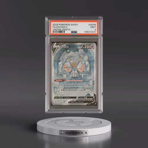 2023 Pokémon Sword and Shield Crown Zenith #GG48 Zacian V - Holo Full Art (PSA 9 MINT)