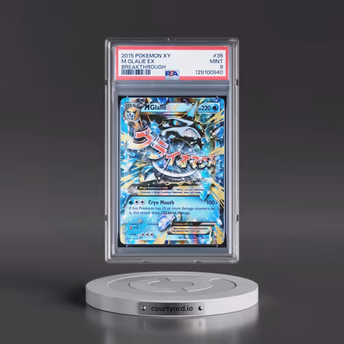2015 Pokémon XY Breakthrough #35 M Glalie EX - Holo (PSA 9 MINT)