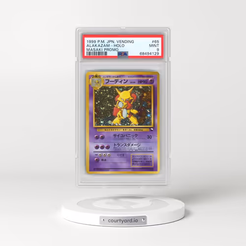1999 Pokémon Vending #65 Alakazam - Holo Masaki Promo (PSA 9 MINT)