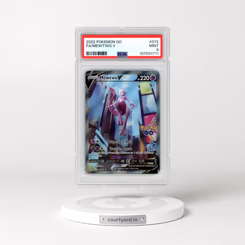 2022 Pokémon Go #072 Mewtwo V - Holo Full Art (PSA 9 MINT)