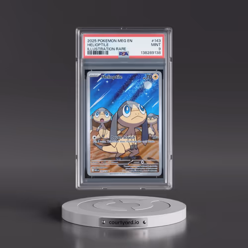2025 Pokémon Meg EN-Mega Evolution #143 Helioptile - Illustration Rare (PSA 9 MINT)