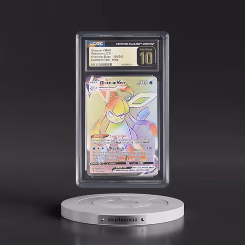 2021 Evolving Skies #208/203 Glaceon VMAX - Rainbow Rare Holo (CGC 10 PRISTINE)