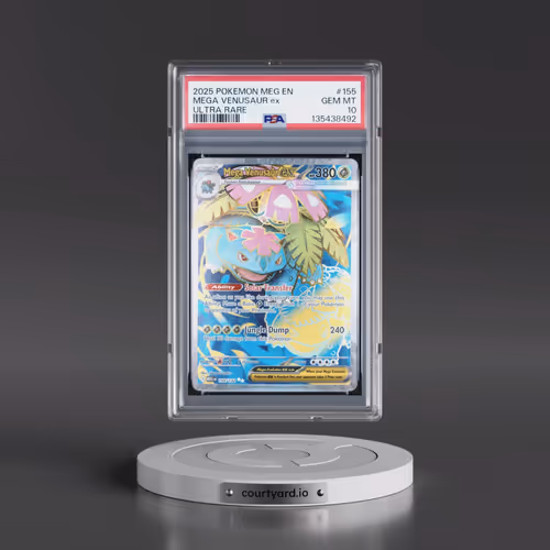 2025 Pokémon Meg EN-Mega Evolution #155 Mega Venusaur EX - Holo Ultra Rare (PSA 10 GEM MINT)