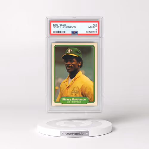 1982 Fleer #92 Rickey Henderson (PSA 8 NM-MT)