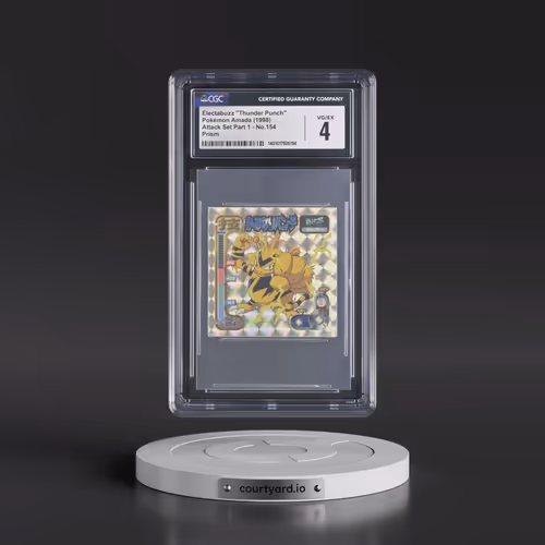1998 Seal Retsuden Technique (1998 Amada)(1st Gen.) #154 Electabuzz - Thunder Punch - Prism (CGC 4 V