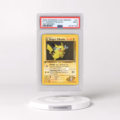 2000 Pokémon Gym Heroes #81 LT. Surge's Pikachu - 1st Edition (PSA 9 MINT)