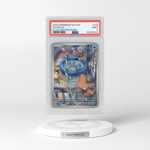 2024 Pokémon Scr EN-Stellar Crown #148 Squirtle - Illustration Rare (PSA 9 MINT)