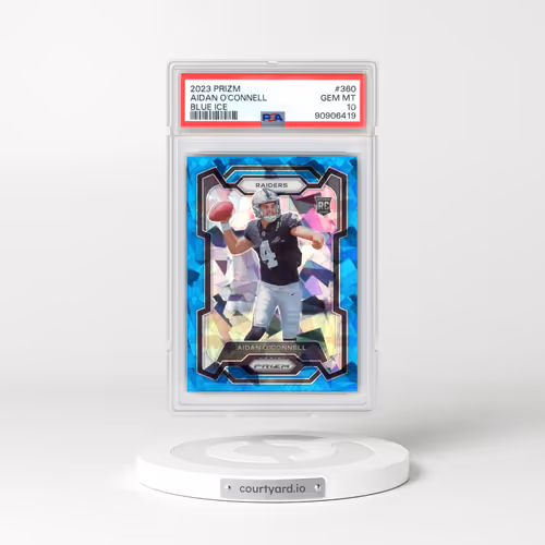 2023 Panini Prizm #360 Aidan O'Connell - Blue Ice (PSA 10 GEM MINT)