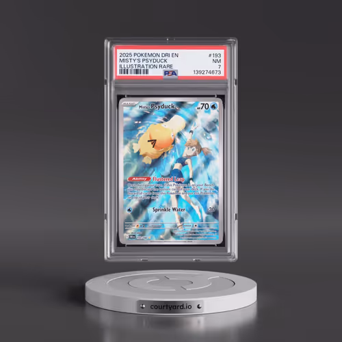 2025 Pokémon Dri EN-Destined Rivals #193 Misty's Psyduck - Illustration Rare (PSA 7 NM)