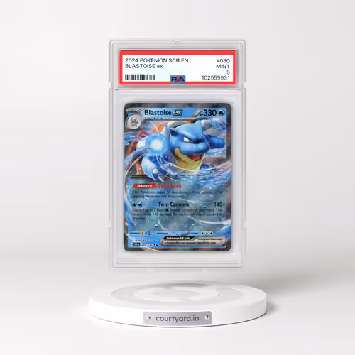 2024 Pokémon Scr EN-Stellar Crown #030 Blastoise EX - Holo (PSA 9 MINT)