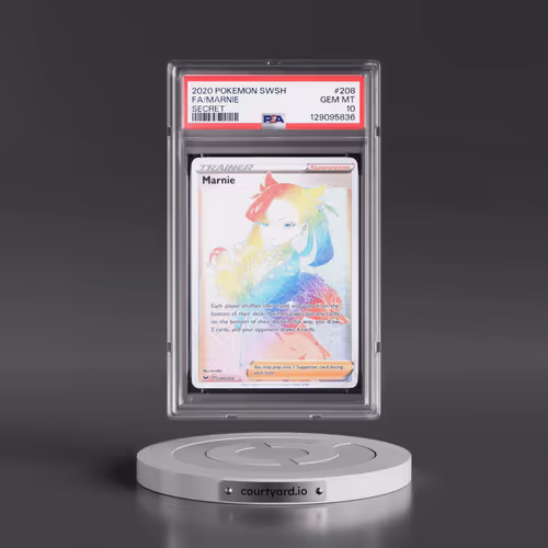 2020 Pokémon Sword & Shield #208 Marnie - Full Art Secret (PSA 10 GEM MINT)