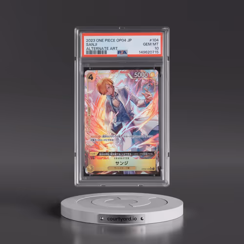 2023 One Piece Japanese OP04-Kingdoms of Intrigue #104 Sanji - Alternate Art (PSA 10 GEM MINT)