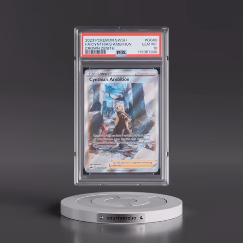 2023 Pokémon Sword and Shield Crown Zenith #GG60 Cynthia's Ambition - Full Art (PSA 10 GEM MINT)