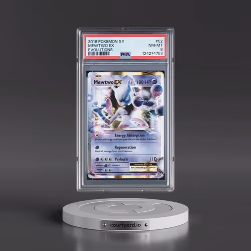 2016 Pokémon XY Evolutions #52 Mewtwo EX - Holo (PSA 8 NM-MT)