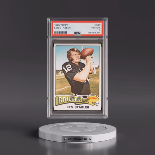 1975 Topps #380 Ken Stabler (PSA 8 NM-MT)