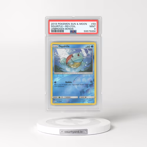 2019 Unbroken Bonds #33 Squirtle - Holo (PSA 9 MINT)