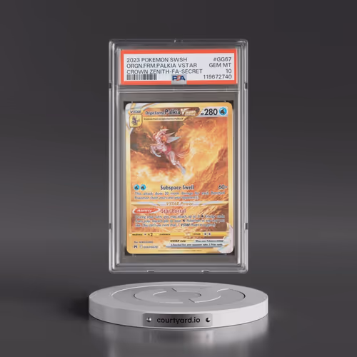 2023 Pokémon Sword and Shield Crown Zenith #GG67 Origin Forme Palkia Vstar - Full Art Secret (PSA 10