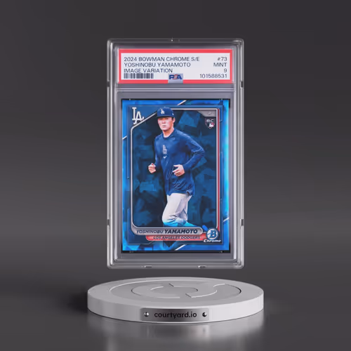 2024 Bowman Chrome Sapphire Edition #73 Yoshinobu Yamamoto - Image Variation (PSA 9 MINT)