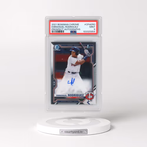 2021 Bowman Chrome Prospect Autographs #CPAERO Emmanuel Rodriguez (PSA 9 MINT)