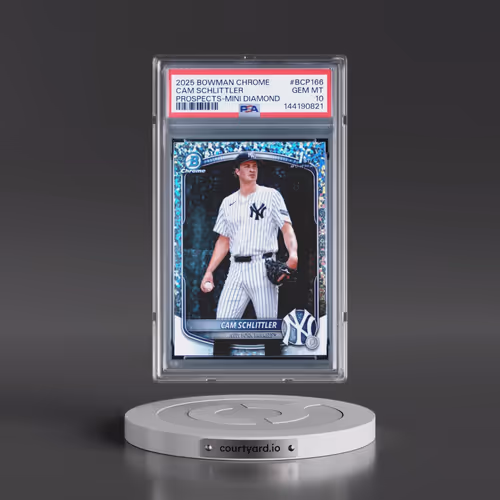 2025 Bowman Chrome Prospects #BCP166 Cam Schlittler - Mini Diamond (PSA 10 GEM MINT)