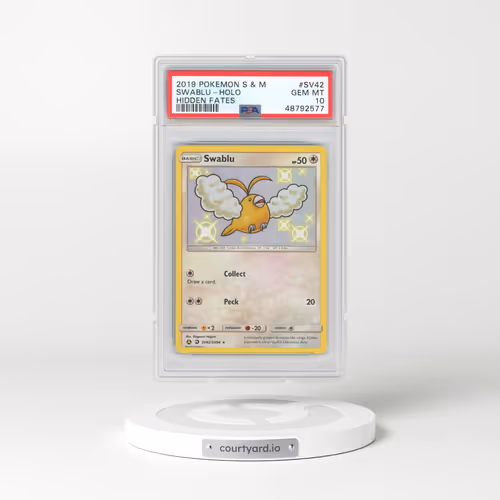 2019 Pokémon Sun & Moon Hidden Fates #SV42 Swablu - Holo (PSA 10 GEM MINT)