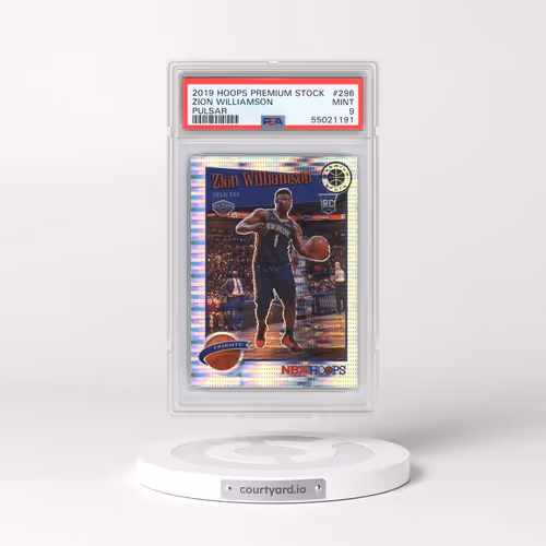 2019 Panini Hoops Premium Stock #296 Zion Williamson - Pulsar (PSA 9 MINT)
