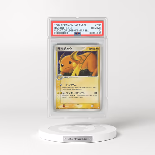 2004 Pokémon Flight of Legends #038 Raichu - 1st Edition Holo (PSA 10 GEM MINT)