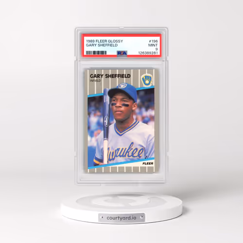 1989 Fleer Glossy #196 Gary Sheffield (PSA 9 MINT)