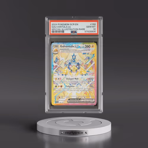 2024 Pokémon Scr EN-Stellar Crown #168 Galvantula EX - Holo Special Illustration Rare (PSA 10 GEM MI
