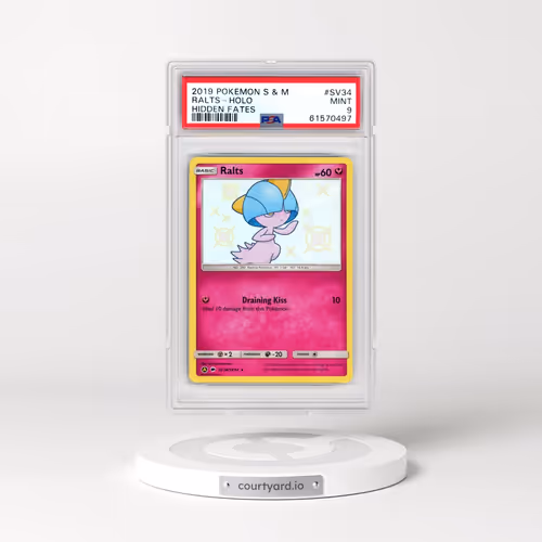 2019 Pokémon Sun & Moon Hidden Fates #SV34 Ralts - Holo (PSA 9 MINT)