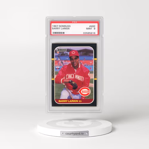 1987 Donruss #492 Barry Larkin (PSA 9 MINT)