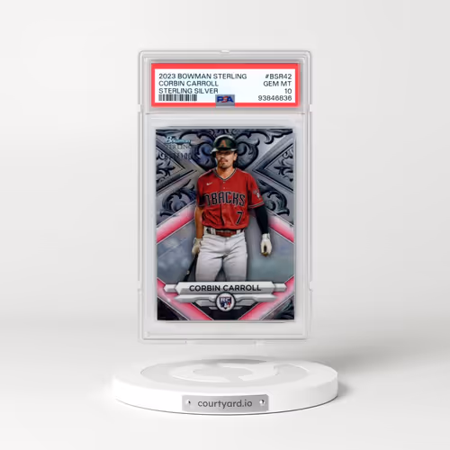 2023 Bowman Sterling #BSR42 Corbin Carroll - Sterling Silver Refractor (PSA 10 GEM MINT)
