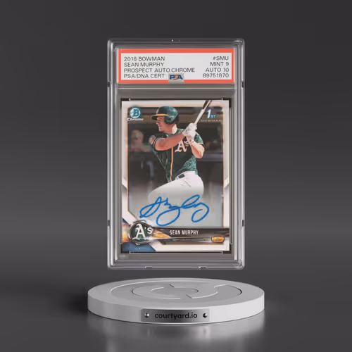 2018 Bowman Prospect Autographs Chrome #SMU Sean Murphy (PSA 9 MINT)