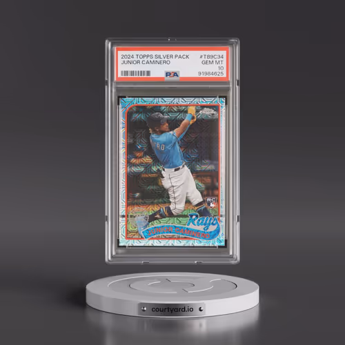 2024 Topps Silver Pack 1989 Chrome Promo #T89C34 Junior Caminero (PSA 10 GEM MINT)