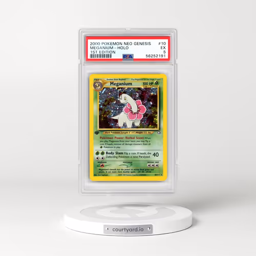 2000 Pokémon Neo Genesis #10 Meganium - 1st Edition Holo (PSA 5 EX)