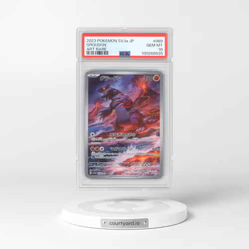 2023 Pokémon Sv3a-Raging Surf #069 Groudon - Art Rare (PSA 10 GEM MINT)