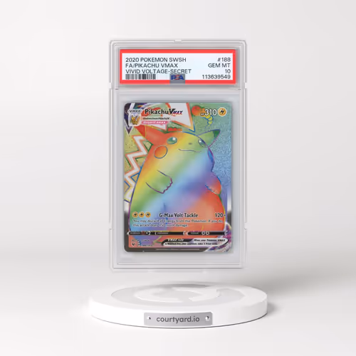 2020 Pokémon Sword & Shield Vivid Voltage #188 Pikachu Vmax - Full Art Secret (PSA 10 GEM MINT)