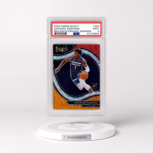 2020 Panini Select #300 Anthony Edwards - Red/White/Orange Shimmer (PSA 9 MINT)
