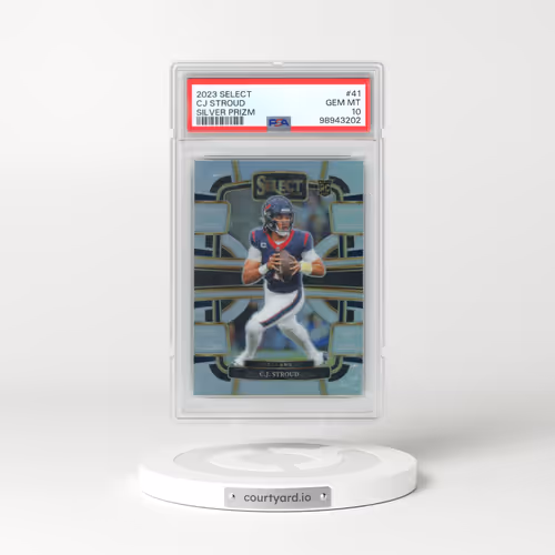 2023 Panini Select #41 CJ Stroud - Silver Prizm (PSA 10 GEM MINT)