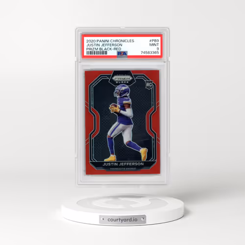 2020 Panini Chronicles Prizm Black #PB9 Justin Jefferson - Red (PSA 9 MINT)