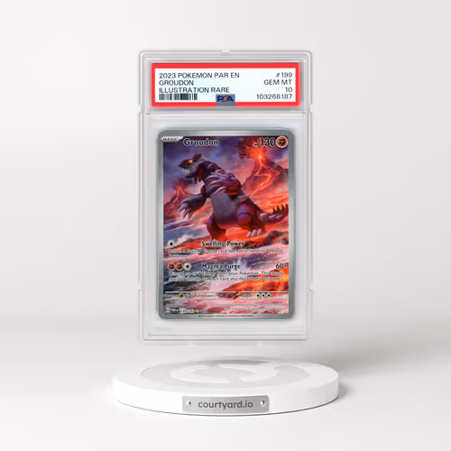 2023 Pokémon Par EN-Paradox Rift #199 Groudon - Illustration Rare (PSA 10 GEM MINT)