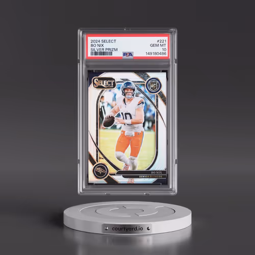 2024 Panini Select #221 Bo Nix - Silver Prizm (PSA 10 GEM MINT)