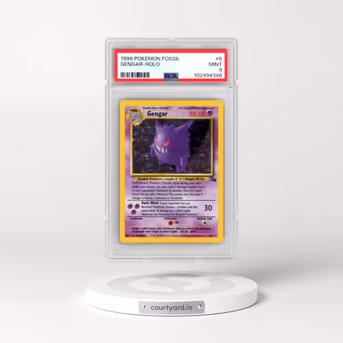 1999 Pokémon Fossil #5 Gengar - Holo (PSA 9 MINT)
