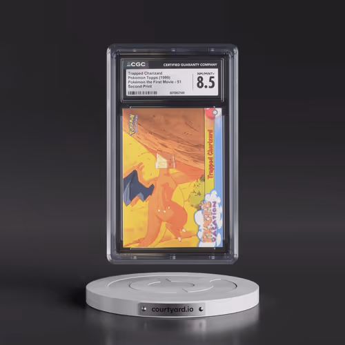 1999 Pokémon the First Movie #51 Trapped Charizard - Second Print (Black Topps Logo) (CGC 8.5 NM-MT+