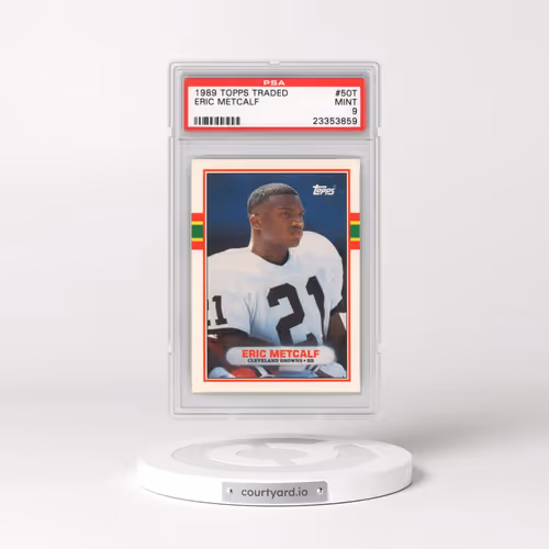 1989 Topps Traded #50T Eric Metcalf (PSA 9 MINT)