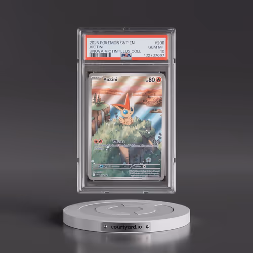 2025 Pokémon Svp EN-SV Black Star Promo #208 Victini - Unova Victini Illustration Collection (PSA 10
