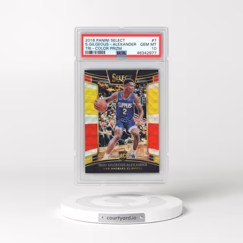 2018 Panini Select #7 Shai Gilgeous-Alexander - Tri-Color Prizm (PSA 10 GEM MINT)
