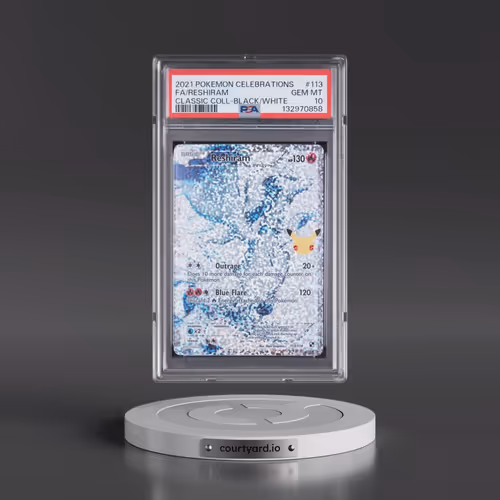 2021 Pokémon Celebrations Classic Collection #113 Reshiram - Full Art (PSA 10 GEM MINT)
